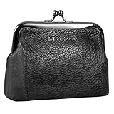 STILORD 'Goldie' Kleines Portemonnaie Damen Leder Kiss-Lock Münzbeutel Vintage...