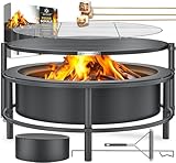 KESSER® Feuerschale mit Grillrost Ø65cm Feuerkorb 0,6mm Kaltveredelter Stahl |...