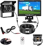 Rückfahrkamera Set mit 7 Zoll Rear View Monitor, IP68 wasserdichte Nachtsicht...
