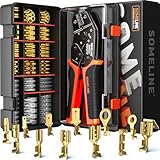 SOMELINE® Crimpzangen Set, 12 Arten [0,25-2,5mm²] Flachsteckhülsen Set,...