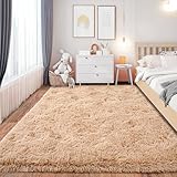 Chicnix Teppich Schlafzimmer 140x200 cm Flauschig, Hochflor Teppich Wohnzimmer...