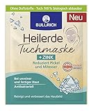 Bullrich Heilerde Tuchmaske + Zink | Reduziert Pickel Und Mitesser | Vegan | 1...