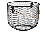 APS 30207 Brot - und Obstkorb, Metallkorb, schwarzer Korb mit Griff in...