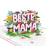 papercrush® Pop-Up Karte Muttertag „Beste Mama” - 3D Muttertagskarte mit...