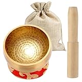 Gowkeey Tibetische Klangschalen Setz, 8.5cm Handarbeit Heilung Meditation Yoga...