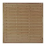Lamellenzaun 180x180 cm aus Holz, druckimprägniert Kiefer/Fichte –...