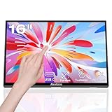 Akntzcs Touchscreen Portable Monitor 16 Zoll 1920 x 1200P Tragbarer Monitor IPS...