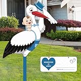 GreenYeah Klapperstorch Baby, Klapperstorch Set zur Geburt Baby, Großer Storch...