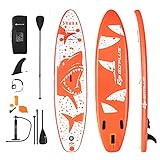 RELAX4LIFE 320/335 x 76 x 15cm SUP Board Set, Aufblasbares Stand Up Paddling...