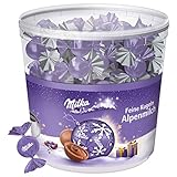 Milka Feine Kugeln Alpenmilch 1 x 900g, Weihnachtsschokolade Großpackung 100...