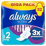 Always Ultra Binden Damen Gr. 2, Long (32 Damenbinden mit Flügeln) Giga Pack,...