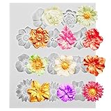 Lusofie 3D Blumem Silikonformen Polymer Clay Form Blumenform Epoxidharz Formen...