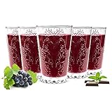 Sendez 6 Trinkgläser mit Relief 350ml Cocktailgläser Saftgläser...