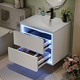 Merax Waschbecken mit Unterschrank Badmöbel-Set mit...