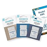 SCHMETZ Nähmaschinennadeln I Starter-Set | 5 Universal-Nadeln | 5 Jersey-Nadeln...