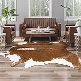 AROGAN Premium-Teppich aus Rindsleder, 1,2 x 150 cm, robust und groß, Kuhdruck,...