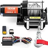 VEVOR 12v Seilwinde, 4000 lbs/1814 kg Offroad Motorwinde, 12 V DC Elektrowinde...