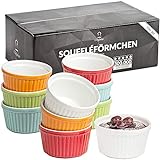 Chefarone® Soufflé Förmchen Backofenfest 10er Set - Creme Brulee Schälchen...