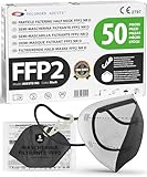 ADESTE – 50x FFP2 Maske, Hygienische 5-lagige Staubschutzmaske,...