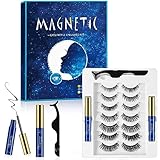 Aosun Magnetische Wimpern, Magnet Wimpern mit Eyeliner,Künstliche Wimpern,...