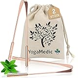 YogaMedic Zungenreiniger 2 Stück 100% Kupfer- Handgefertigt, Ayurveda...