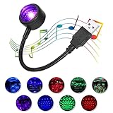 URAQT LED Auto Decke Starlight, USB-Nachtlicht 360° Rotierende Mini Discokugel...