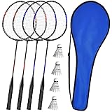 KH Federball Set Badminton Schläger Set 2-4 Spieler für Erwachsene Kinder,...