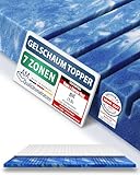 AM Qualitätsmatratzen 7 Zonen Deluxe Gel Topper 180x200cm RG50 - Made in...