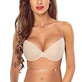 VIVISENCE 1035 Dame Push-Up BH Bügel Maximizer Multiway Gepolstert, Beige,75A