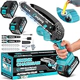 Mini Akku Kettensäge 10000mAh 6 Zoll Mini Kettensäge mit Akku880W reinem...