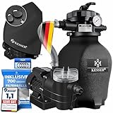 KESSER® Sandfilteranlage Sandfilter+700g Filterbälle ersetzen 25kg Filtersand...