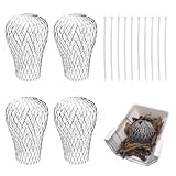 NICKLIN Regenrinnensieb Laubfang Fallrohr,4Pcs Fallrohrschutz mit 10Stk...