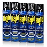 5x Raid Insekten-Spray 400 ml - Wirkt sicher und schnell