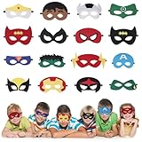 URAQT Masken, 16 Stück Cosplay Masken, Kindermasken für Mädchen Jungen, Maske...