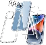 UniqueMe 5-in-1-Set für iPhone 14 Plus Hülle, [Nie Vergilbung] Case...