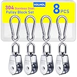 HOLMOL Flaschenzug Umlenkrolle 8 Stück, 304 Edelstahl M20 Umlenkrollen für...