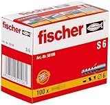 fischer Spreizdübel S 6, Dübel mit 2-fach-Spreizung zum Befestigen von...