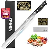 MOSFiATA Schinkenmesser Extrem Scharf 12 Zoll, Tranchiermesser, Lachsmesser...