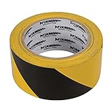 FIXMAN 190195 Absperrband 50 mm x 33 m, schwarz-gelb
