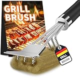 Grillbürste Messing, TNTOR Grill Messingbürste mit Langer Borsten, Edelstahl...