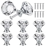 QUIIEOSKIA 8 Stück Möbelknöpfe Kristall, Griffe Möbel Kristall,...