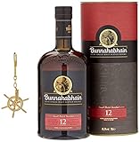 Bunnahabhain 12 Jahre Islay Single Malt Scotch Whisky mit Schlüsselanhänger (1...