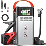 Starthilfe Powerbank mit Kompressor, 8-in-1 Auto Starthilfe 150 PSI 5500A...