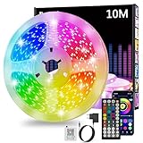 Led Strip 10m, RGB Led Streifen, Bluetooth Smart Led Band Selbstklebend, Led...
