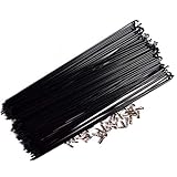 Fleymu 36 Stück Edelstahl Fahrrad Speichen 289mm, Durchmesser 2mm,Schwarz...