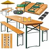 KESSER® Bierzeltgarnitur 3 teilig Gartenmöbel-Set | Klappbar 170 x 46 x 75cm |...