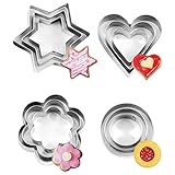 12 Stücke Edelstahl Ausstechformen Set, XCOZU Fondant Ausstechformen...
