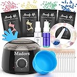 Madors Wachswärmer Waxing Set mit 400g Wachsbohnen- Warm Wax Set wachsmaschine...