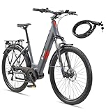 TELEFUNKEN E-Bike Damen 27,5 Zoll, Elektrofahrrad Mittelmotor, 7-Gang...