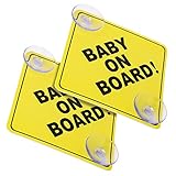 Cobee Baby an Bord Auto Warnschilder - 2 Stück 12,7 x 12,7 cm Sicherheits...